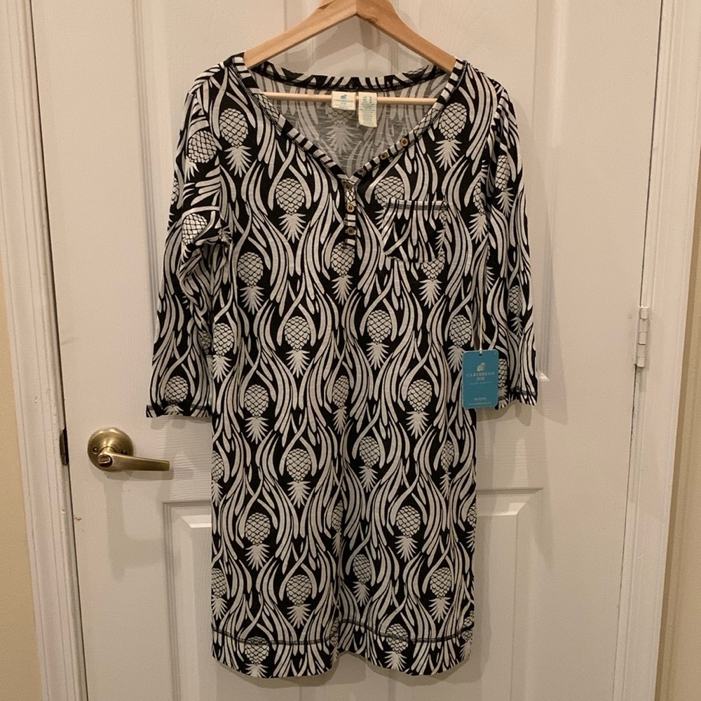Caribbean Joe 3/4 sleeve dress.